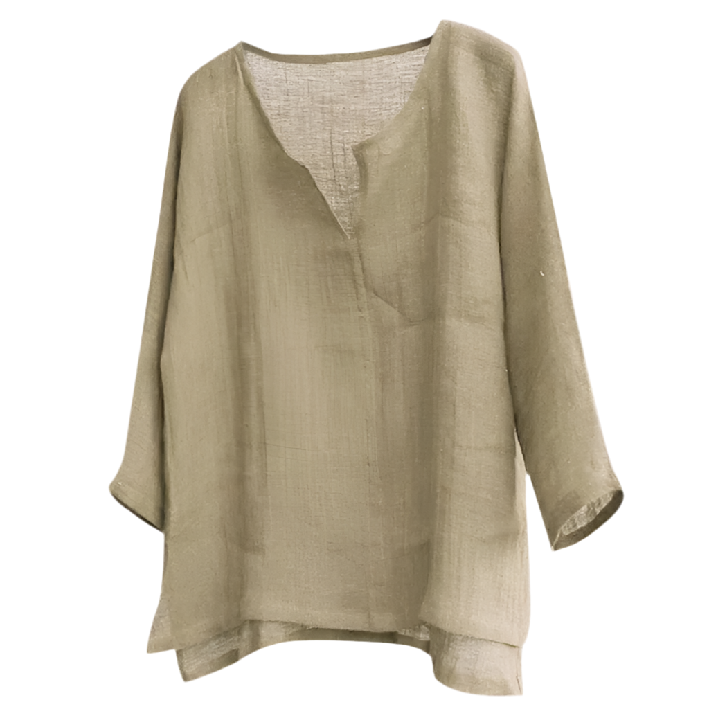 Nouvelle chemise en lin pour homme, coupe ample, respirante, couleur unie, manches longues, chemise hawaïenne décontractée.