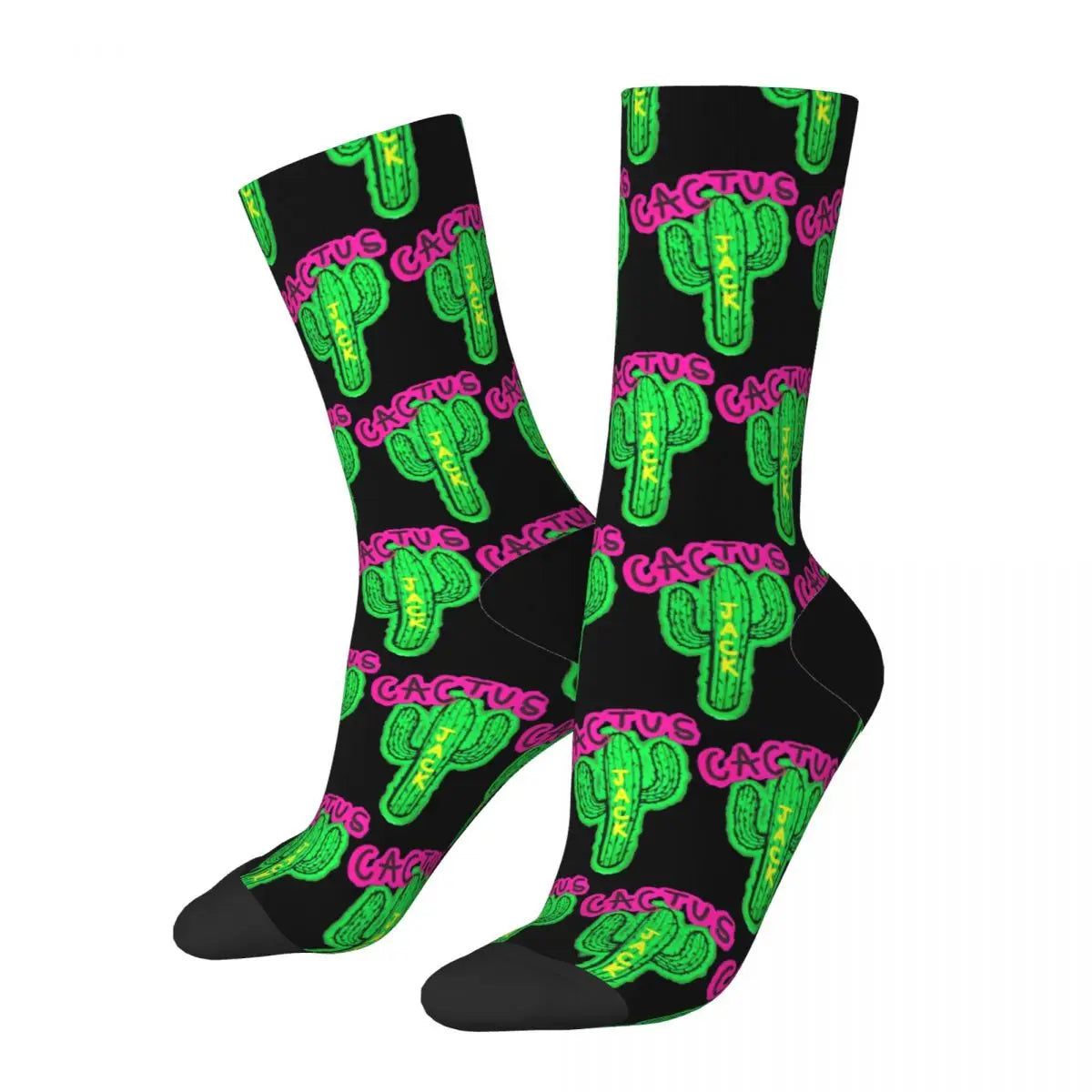 Automne-Hiver Harajuku Homme / Femme Cactus Jack La Flame Chaussettes Travis Scott Chaussettes originales et antidérapantes