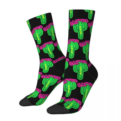 Automne-Hiver Harajuku Homme / Femme Cactus Jack La Flame Chaussettes Travis Scott Chaussettes originales et antidérapantes