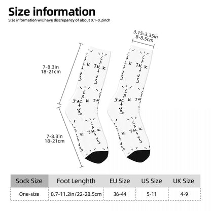 Chaussettes d'hiver chaudes pour femmes et hommes Cactus-Jack LOOK MOM I CAN FLY ASTROWORLD Hip Hop Travis Scott Chaussettes de football antidérapantes