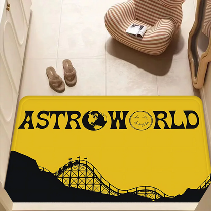 Tapis de chambre Travis Scott Astroworld antidérapants absorbant l'eau, longs coussins, tapis de chambre, paillasson de bienvenue
