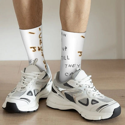 Chaussettes montantes Travis Scott amusantes en polyester, mi-mollet, pour femmes et hommes