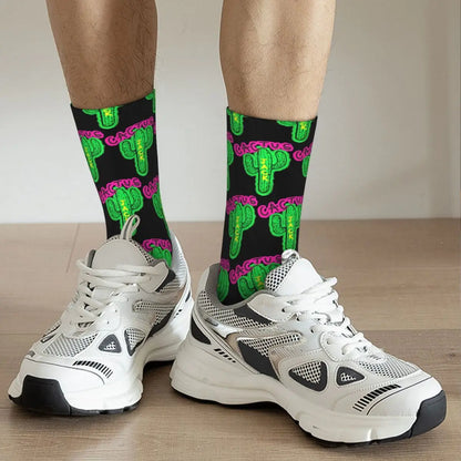 Automne-Hiver Harajuku Homme / Femme Cactus Jack La Flame Chaussettes Travis Scott Chaussettes originales et antidérapantes
