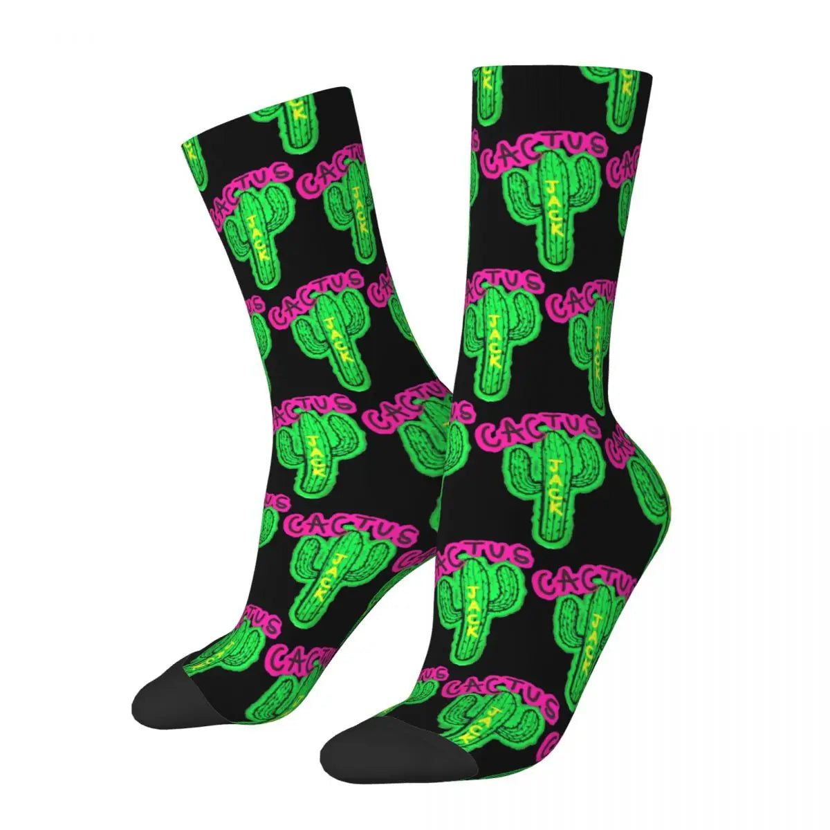 Automne-Hiver Harajuku Homme / Femme Cactus Jack La Flame Chaussettes Travis Scott Chaussettes originales et antidérapantes