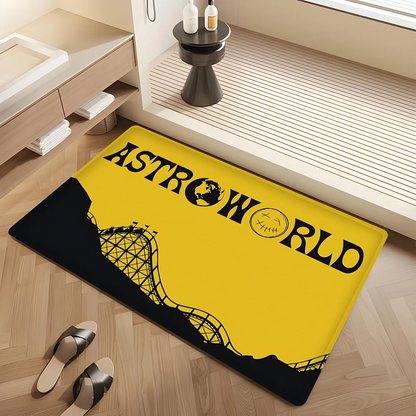 Tapis de chambre Travis Scott Astroworld antidérapants absorbant l'eau, longs coussins, tapis de chambre, paillasson de bienvenue