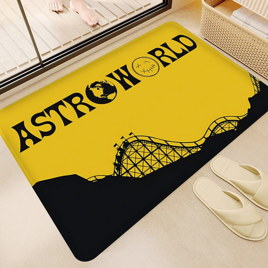 Tapis de chambre Travis Scott Astroworld antidérapants absorbant l'eau, longs coussins, tapis de chambre, paillasson de bienvenue