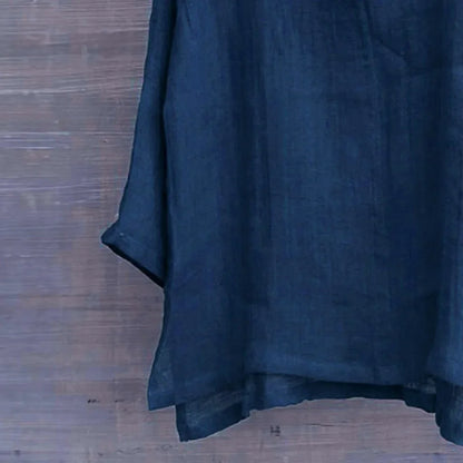 Nouvelle chemise en lin pour homme, coupe ample, respirante, couleur unie, manches longues, chemise hawaïenne décontractée.