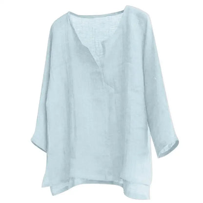 Nouvelle chemise en lin pour homme, coupe ample, respirante, couleur unie, manches longues, chemise hawaïenne décontractée.