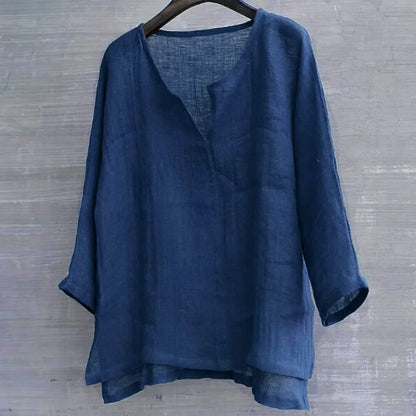 Nouvelle chemise en lin pour homme, coupe ample, respirante, couleur unie, manches longues, chemise hawaïenne décontractée.