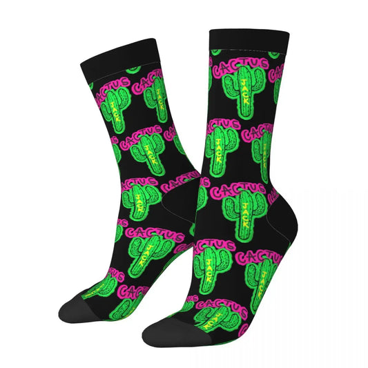 Automne-Hiver Harajuku Homme / Femme Cactus Jack La Flame Chaussettes Travis Scott Chaussettes originales et antidérapantes