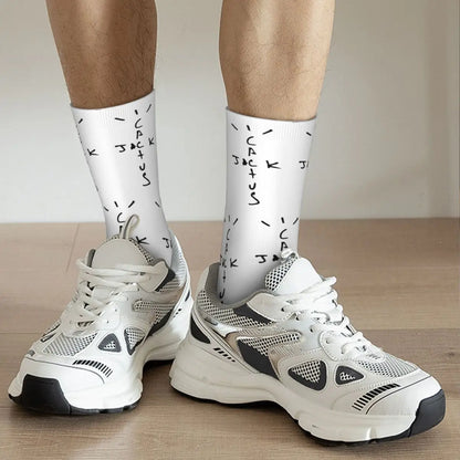Chaussettes d'hiver chaudes pour femmes et hommes Cactus-Jack LOOK MOM I CAN FLY ASTROWORLD Hip Hop Travis Scott Chaussettes de football antidérapantes