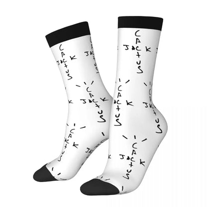 Chaussettes d'hiver chaudes pour femmes et hommes Cactus-Jack LOOK MOM I CAN FLY ASTROWORLD Hip Hop Travis Scott Chaussettes de football antidérapantes