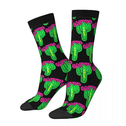 Automne-Hiver Harajuku Homme / Femme Cactus Jack La Flame Chaussettes Travis Scott Chaussettes originales et antidérapantes